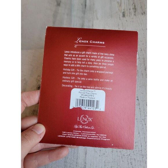 Lenox white Christmas tree charm Xmas collectible - Picture 4 of 4
